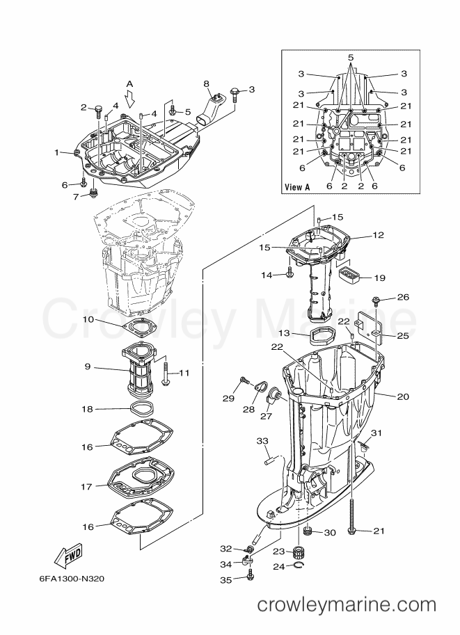 Yamaha Motors F175AETX (6FA2) [020] - UPPER CASING