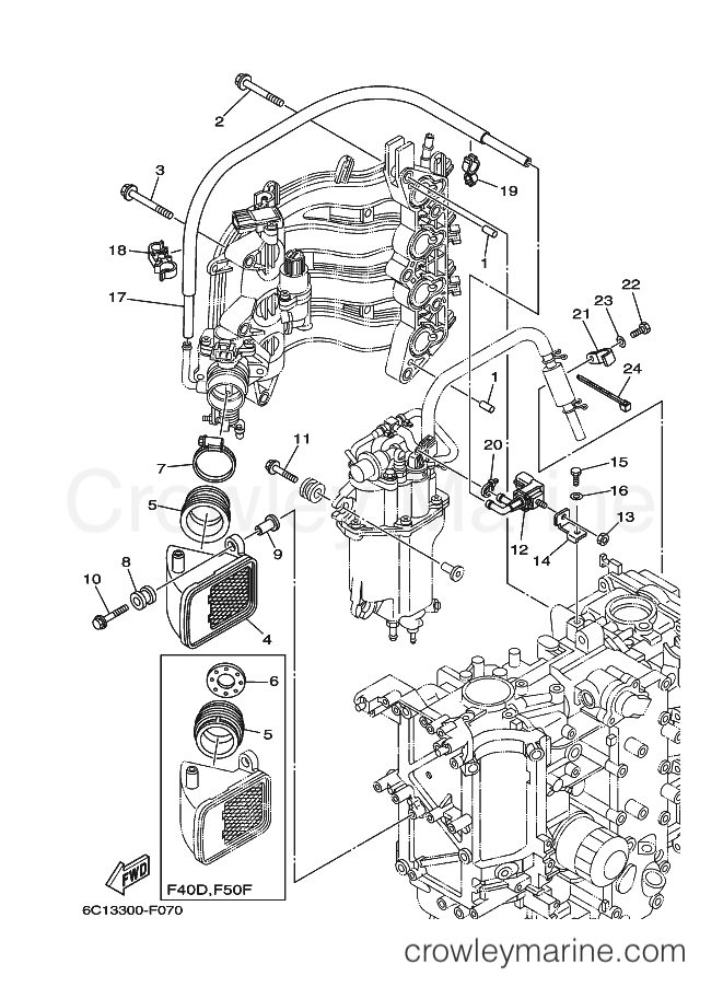 Yamaha Motors F50F (6C13) [090] - INTAKE 2