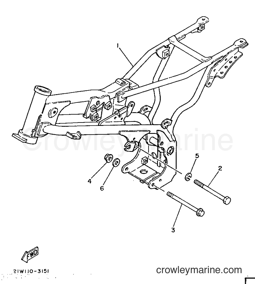 1986 Dirt Bike PW80K - PW80K (21W) [999] - FRAME