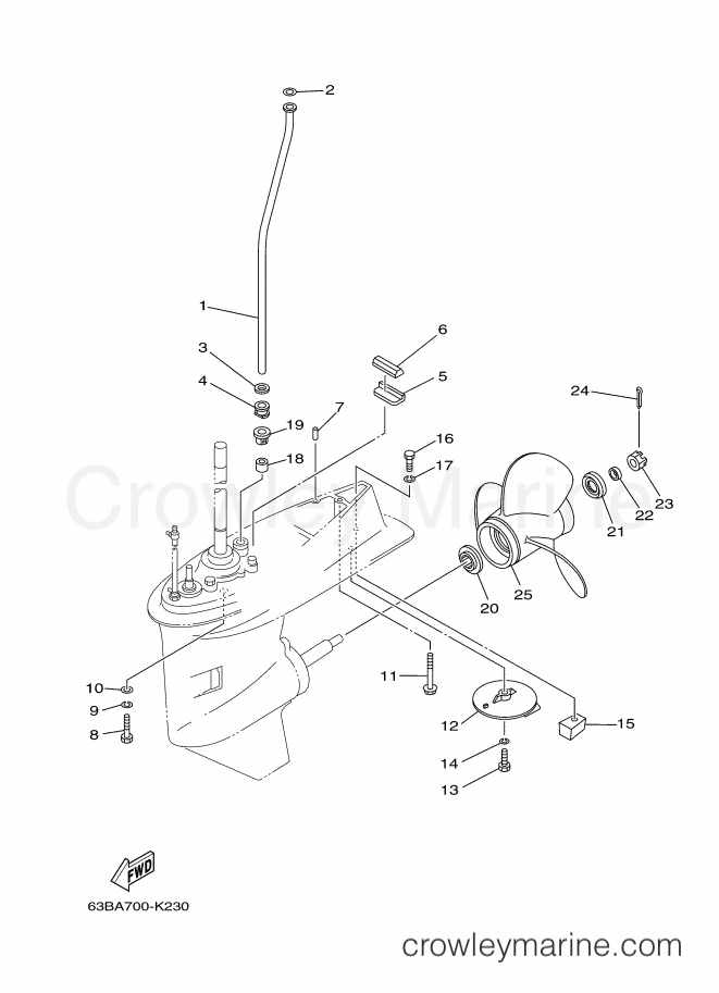Yamaha Motors 40VEOS (63CB) [170] - LOWER CASING & DRIVE 2