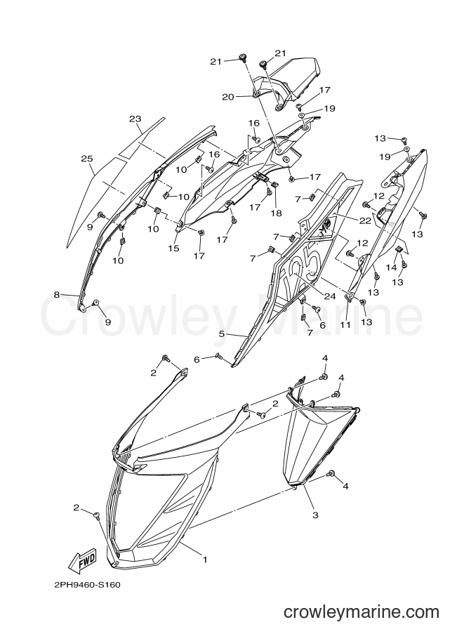 Yamaha Motors LNS125 (2PHA) [010] - SIDE COVER