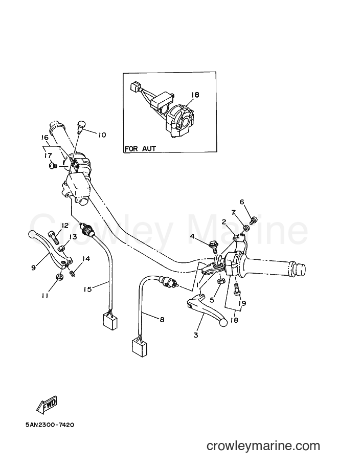 1998 Dirt Bike TDR125 - TDR125 (5AN4) [080] - HANDLE SWITCH & LEVER
