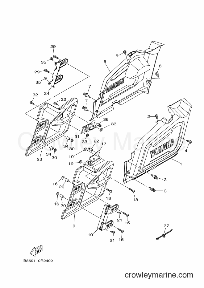 Yamaha Motors YXC700E (B85E) [010] - SIDE COVER 2