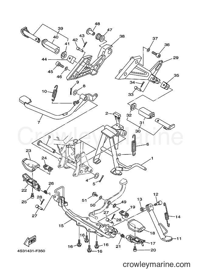 2007 Dirt Bike JT135 - JT135 (4S32) [010] - STAND & FOOTREST