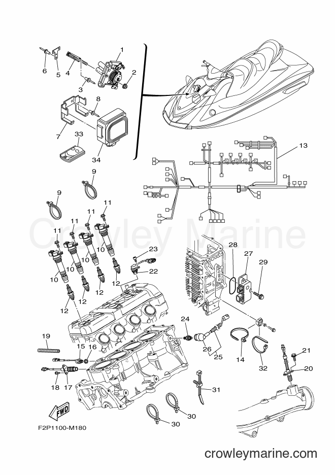 Yamaha Motors VX1100A-N (F2PB) [010] - ELECTRICAL 2