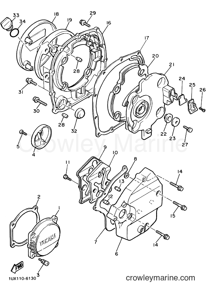 Yamaha Motors FJ1200 (1TX) [99A] - CRANKCASE COVER 1