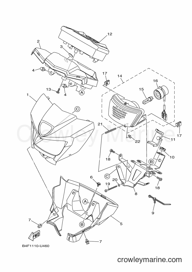 Yamaha Motors YFM700FWAD (B4F2) [010] - HEADLIGHT 2
