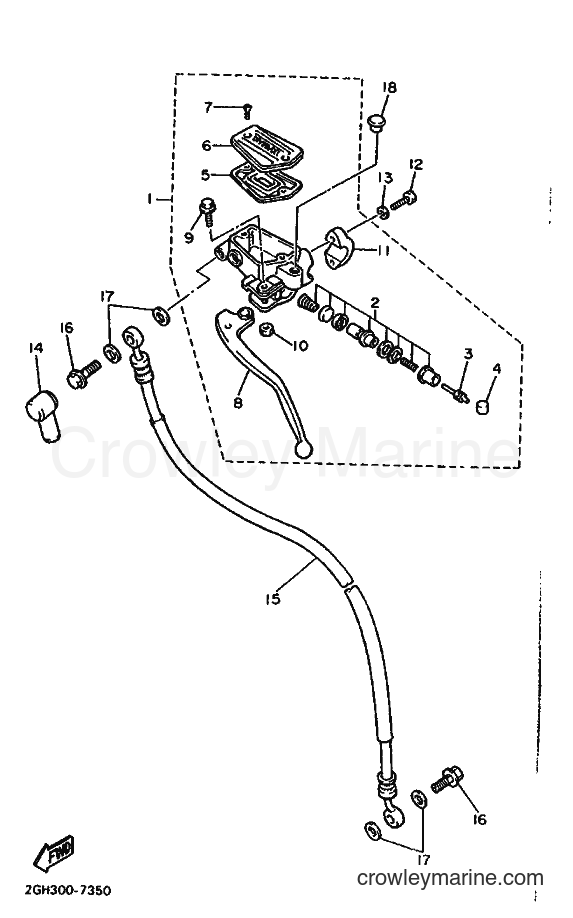 1987 Sport Bike FZR1000 - FZR1000 (2LA) [999] - FRONT MASTER CYLINDER 2