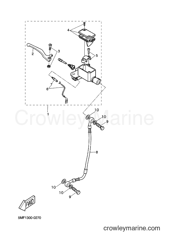 Yamaha Motors XN150 (5PR2) [010] - FRONT MASTER CYLINDER