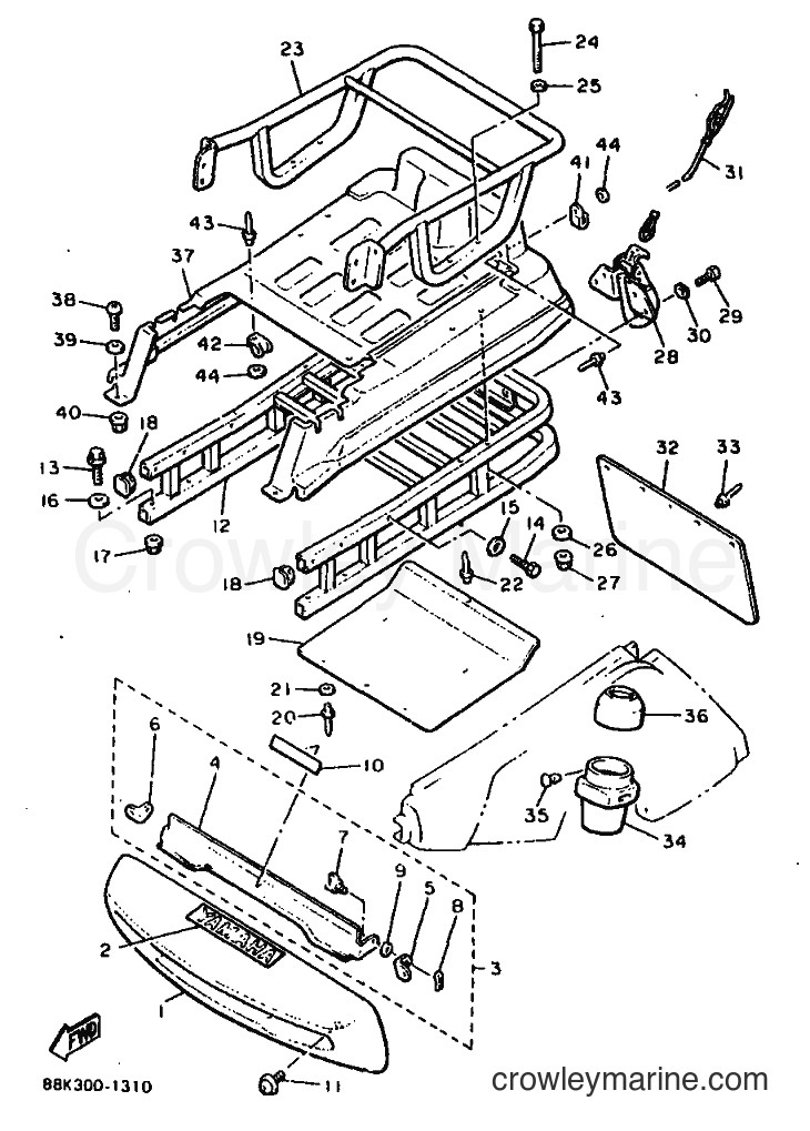 1992 Snowmobile VT480TF - VT480TF (88K2) [010] - BUMPER