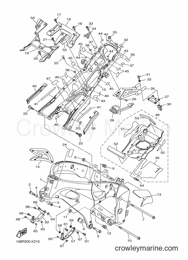 2011 Sport Bike YZF-R1 - YZF-R1 (14BR) [010] - FRAME
