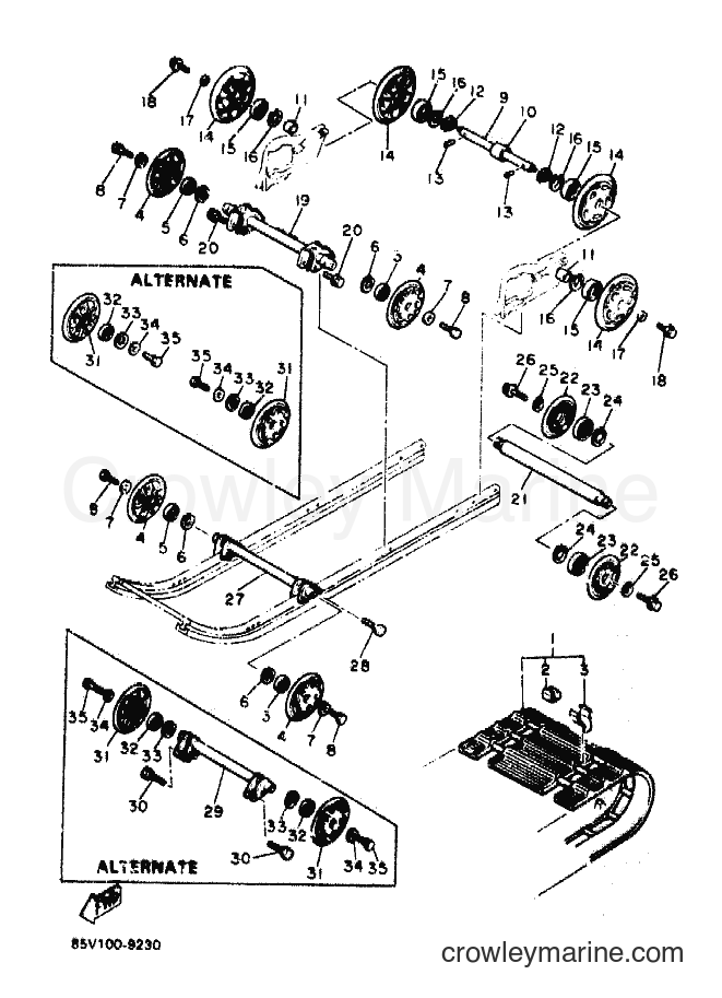 1989 Snowmobile ET400 - ET400 (85V1) [010] - TRACK SUSPENSION 1
