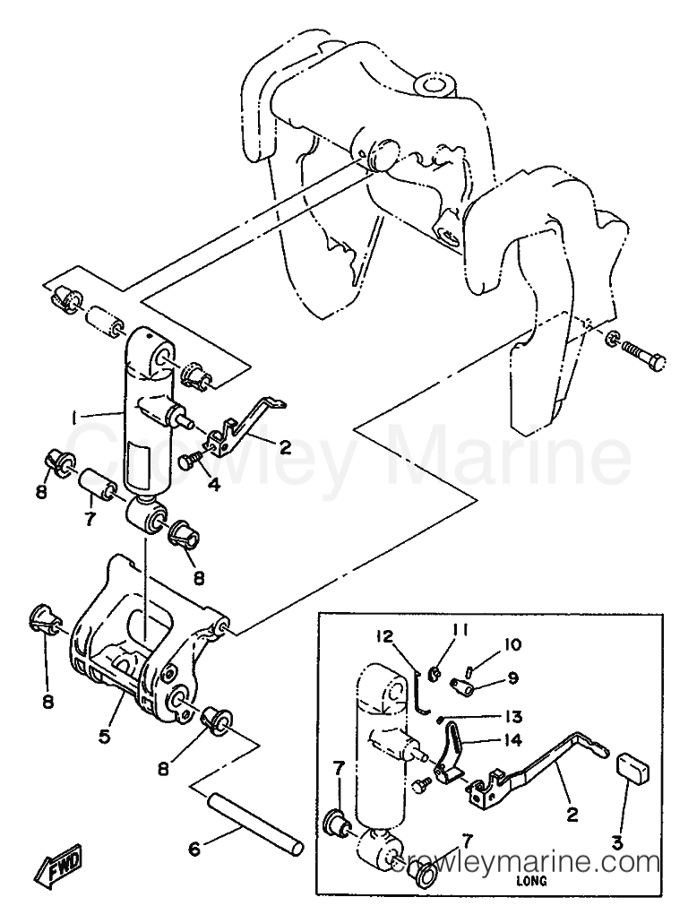 Yamaha Motors 55B (697) [999] - BRACKET 2