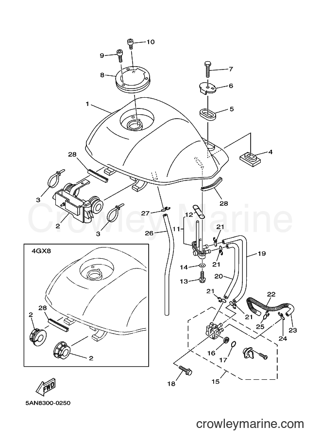 2000 Dirt Bike TDR125 - TDR125 (5AN8) [080] - FUEL TANK