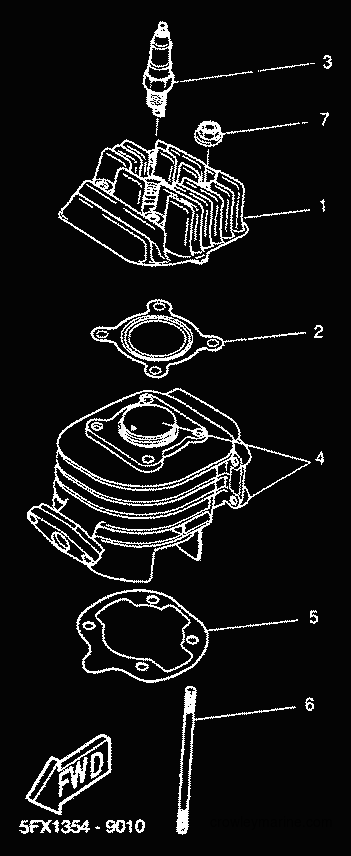 Yamaha Motors CW50RS (5FXM) [030] - CYLINDER