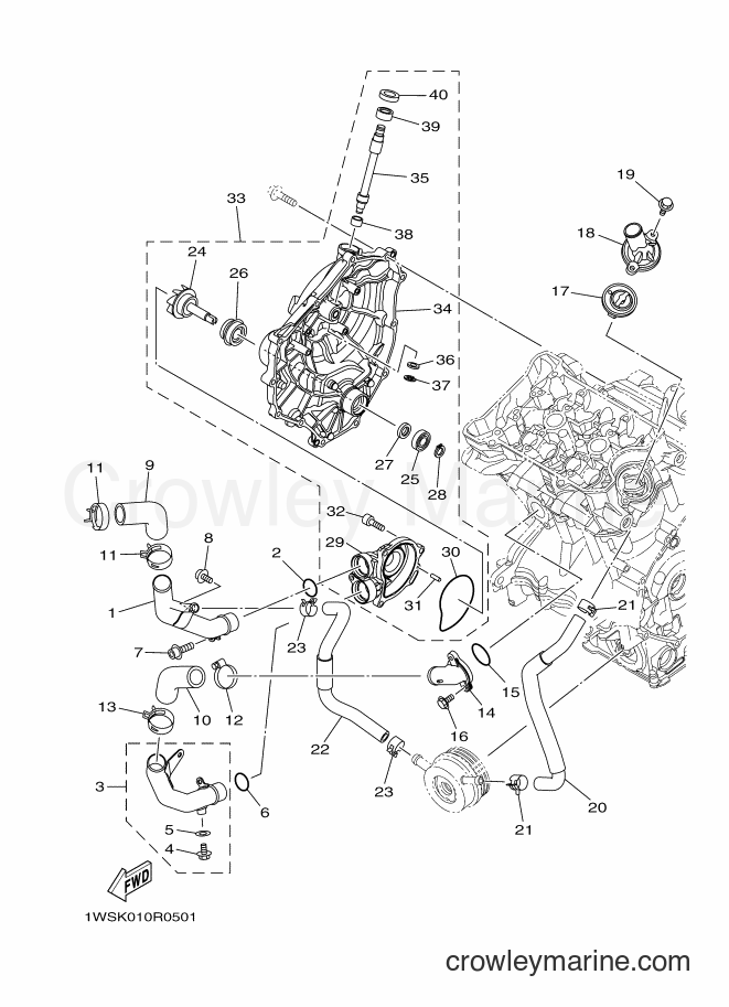 Yamaha Motors MT07A (BU21) [050] - WATER PUMP
