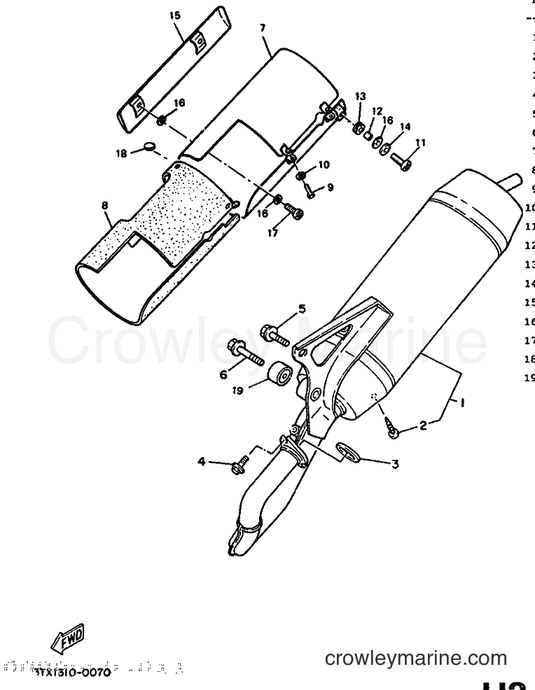 1991 Scooter CW50 - CW50 (4BX1) [999] - EXHAUST