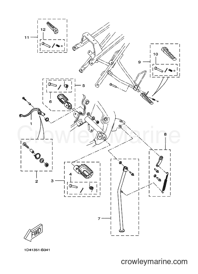 2003 Scooter DT50R - DT50R (1D41) [010] - STAND & FOOTREST