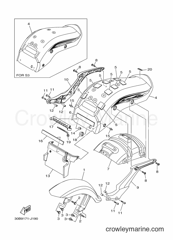 Yamaha Motors XV1900CU (30B9) [010] - FENDER