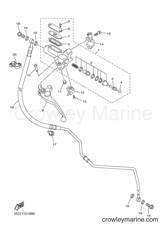 Yamaha Motors VMX17 (2CEL) [050] - FRONT MASTER CYLINDER 2