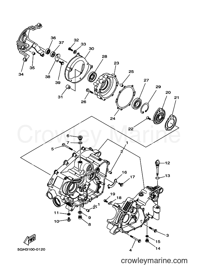 2000 ATV YFM400FWA - YFM400FWA (5GH3) [010] - CRANKCASE