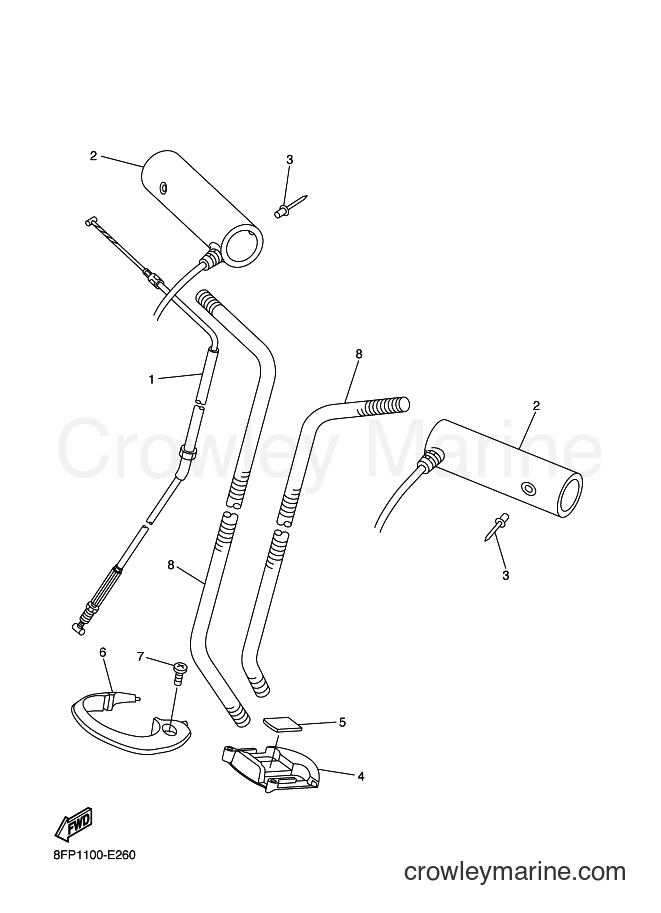 Yamaha Motors RX10M (8FS1) [020] - CONTROL CABLE