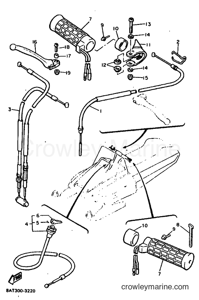 Yamaha Motors VK540E (8AT1) [010] - CONTROL CABLE