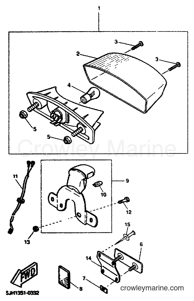 2001 Scooter EW50 - EW50 (5JH3) [030] - TAILLIGHT