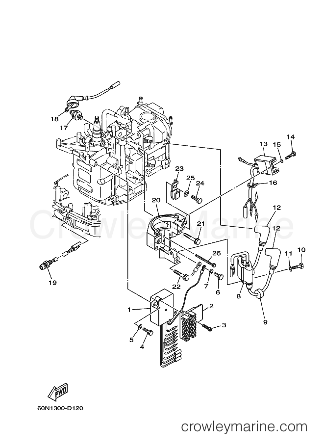 Yamaha Motors F6AMHS (60N3) [040] - ELECTRICAL 1