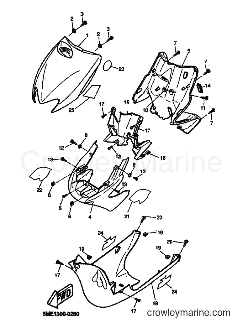 Yamaha Motors YQ100 (5ME1) [080] - LEG SHIELD