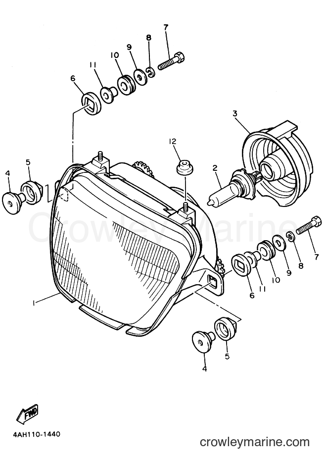 1993 Sport Bike FJ1200 - FJ1200 (4AH9) [010] - HEADLIGHT