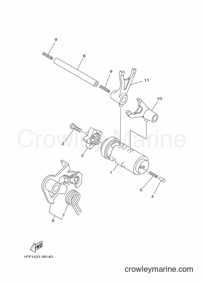 Yamaha Motors T115SEC (31B4) [010] - SHIFT CAM & FORK