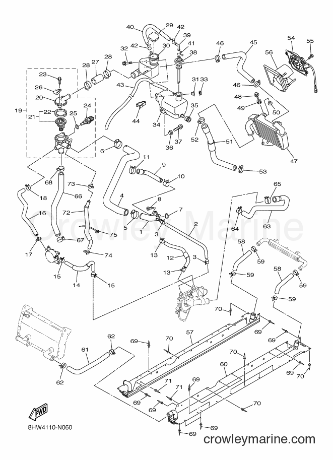 2014 Snowmobile RS10ST - RS10ST (8HW5) [010] - RADIATOR & HOSE