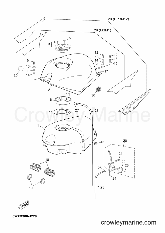 2010 Scooter TZR50 - TZR50 (5WXX) [030] - FUEL TANK