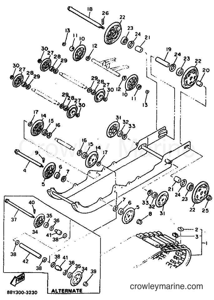 1993 Snowmobile PZ480ST - PZ480ST (88Y3) [010] - TRACK SUSPENSION 1