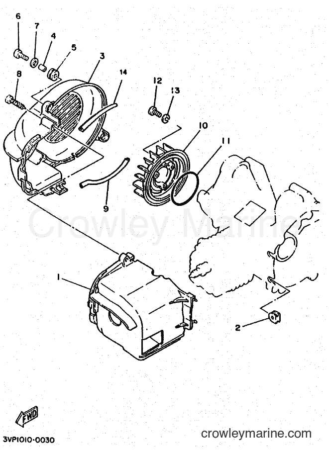 1995 Scooter YE50 - YE50 (4LN4) [999] - AIR SHROUD & FAN