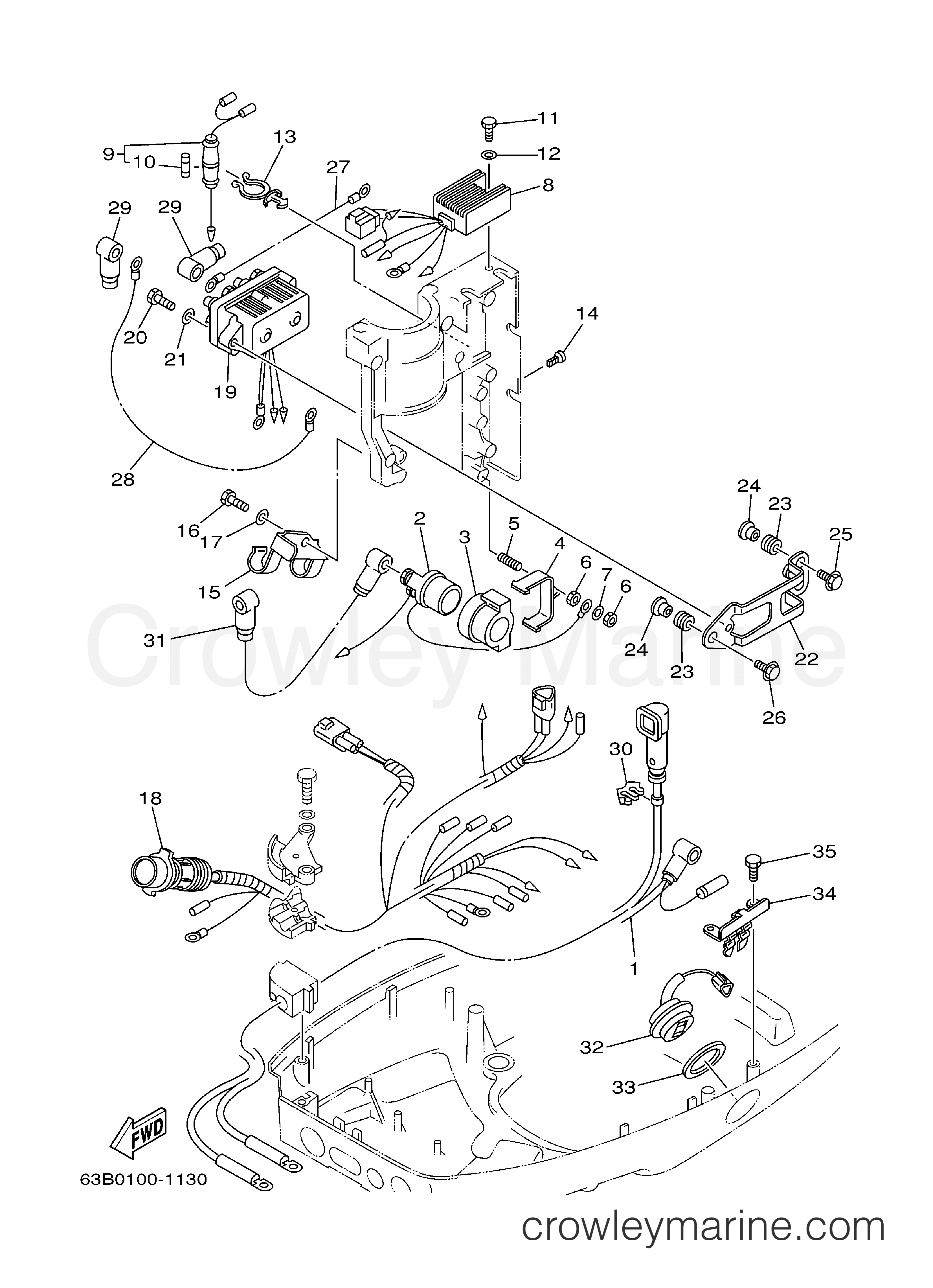 Yamaha Motors 40MLHZ - ELECTRICAL 2 FOR 40TR 50TR