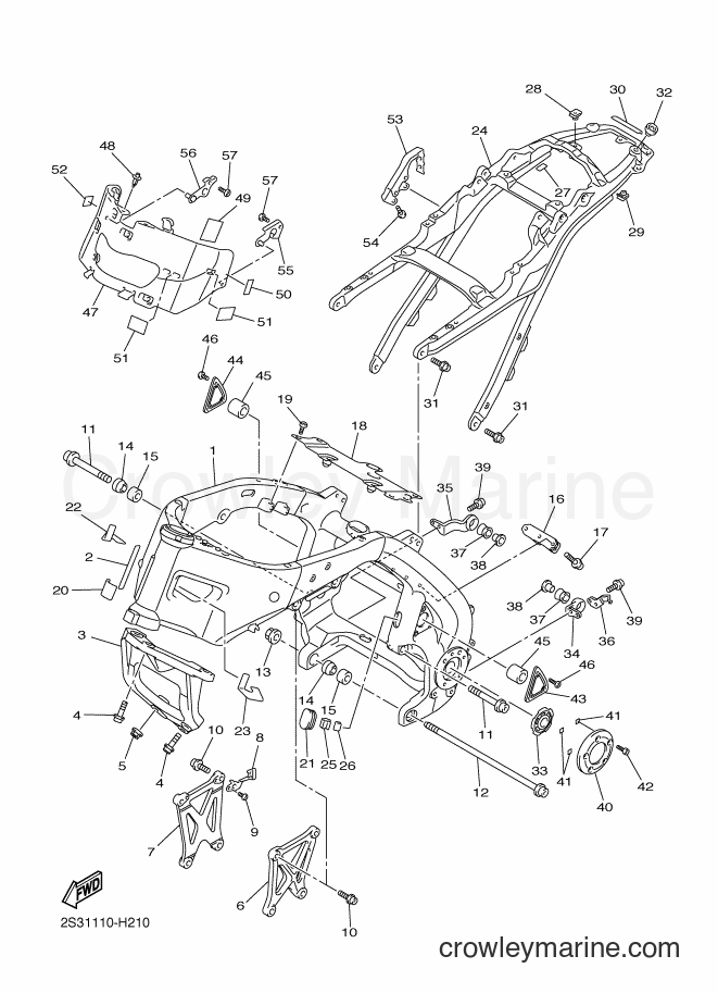 Yamaha Motors VMX17 (2S3A) [010] - FRAME