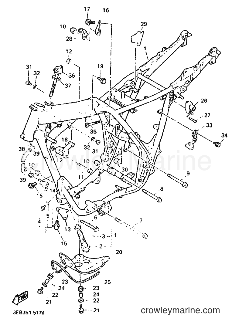 1995 Street Bike SR500 - SR500 (3EB6) [999] - FRAME