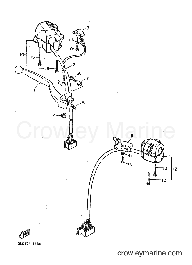 1988 Sport Bike FZR1000 - FZR1000 (3DV1) [020] - HANDLE SWITCH & LEVER