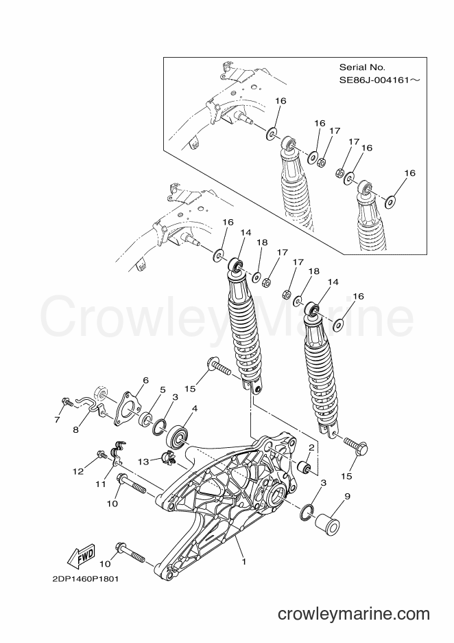 2016 Maxi-Scooter NMAX125 - NMAX125 (2DS2) [010] - REAR ARM & SUSPENSION