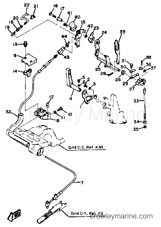 Yamaha Motors F9.9SK - CONTROL ENGINE