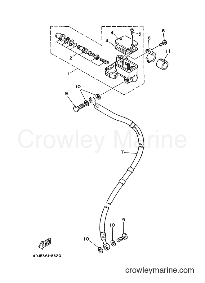 1996 Dirt Bike DT125R - DT125R (3RM8) [040] - FRONT MASTER CYLINDER