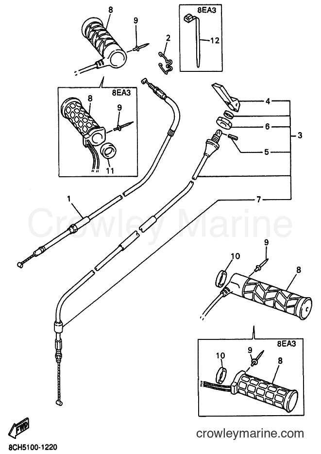Yamaha Motors SX600R (8EA3) [030] - CONTROL CABLE