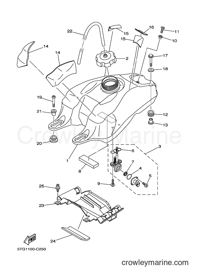 2004 ATV YFZ450 - YFZ450 (5TG2) [010] - FUEL TANK