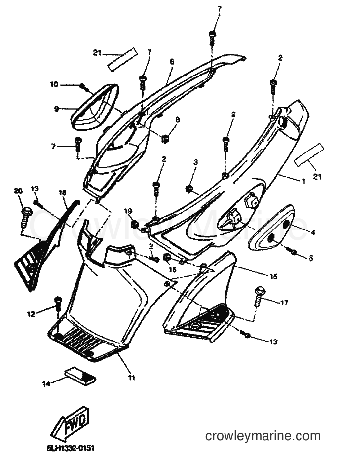 2001 Scooter EW50 - EW50 (5LH3) [010] - SIDE COVER