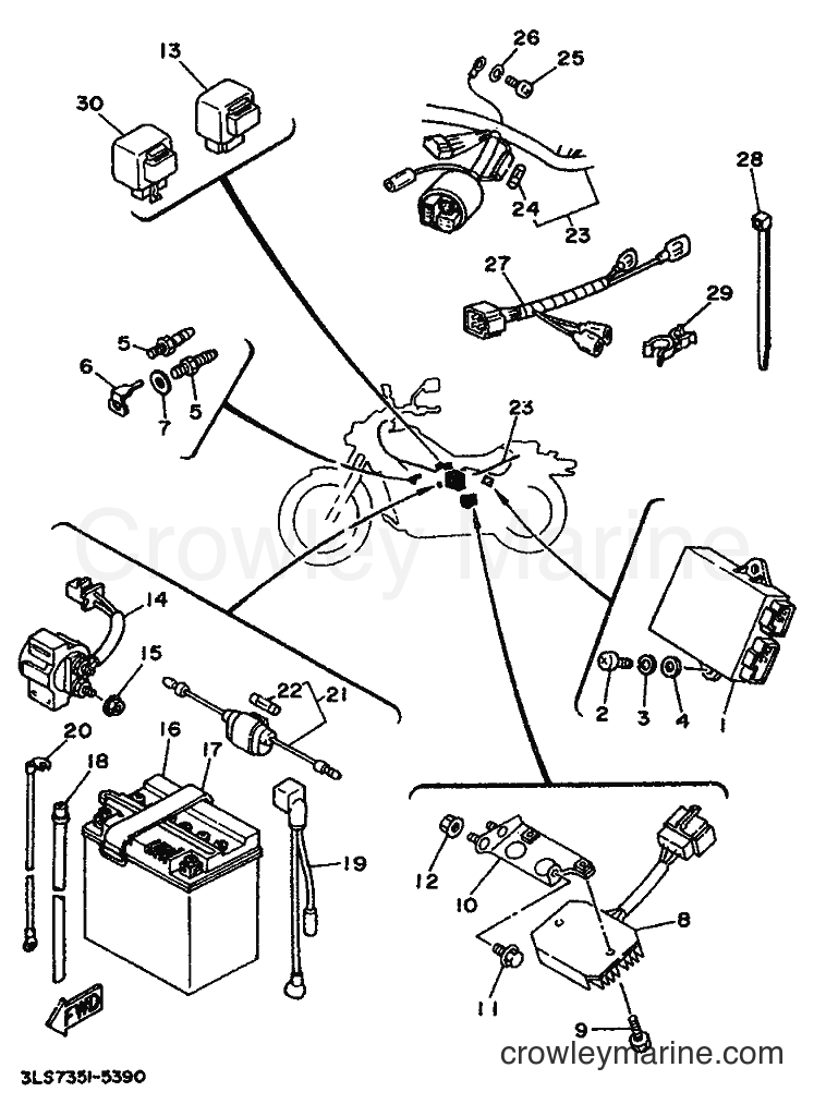 Yamaha Motors XV250 (3LSC) [999] - ELECTRICAL 1