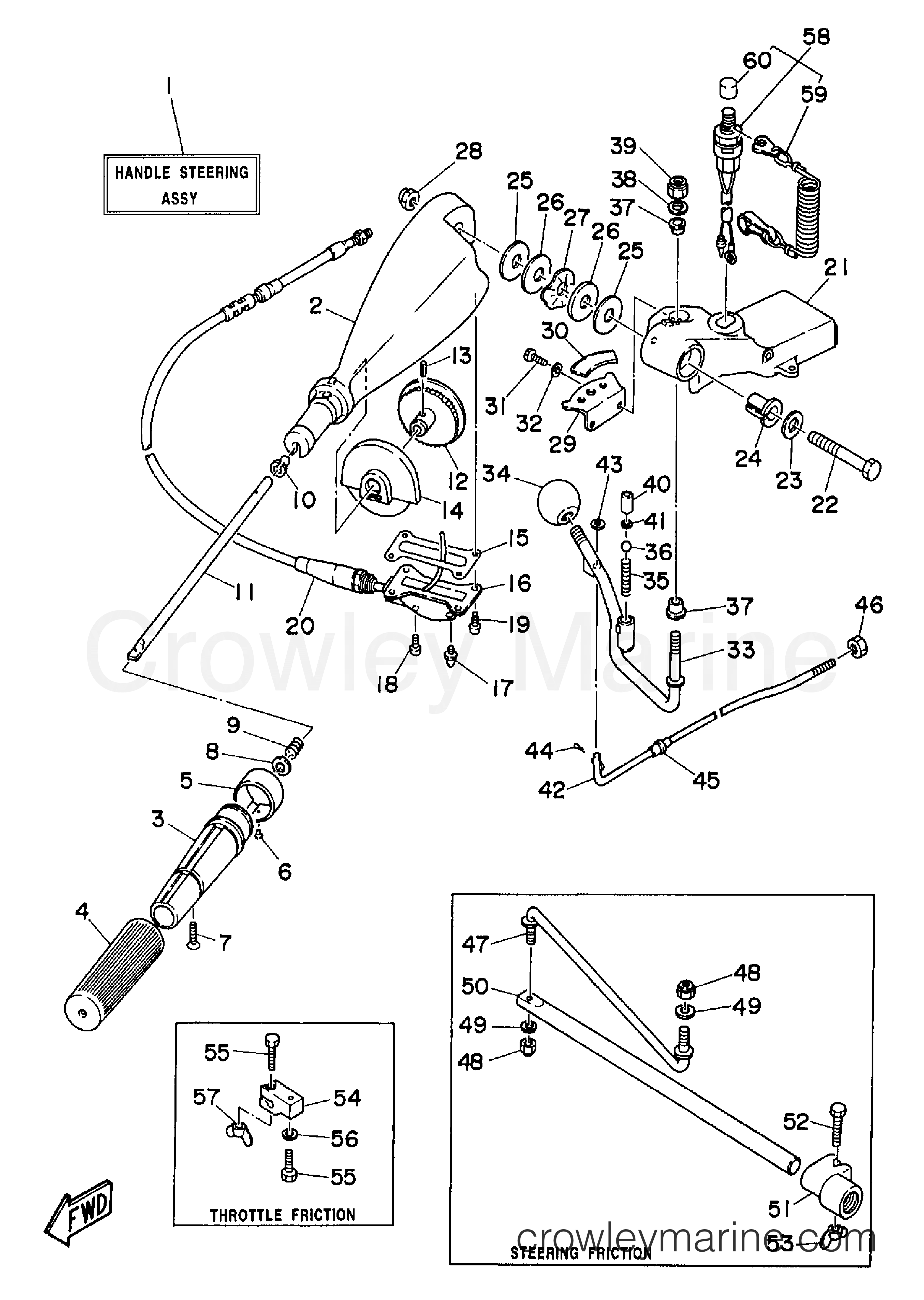Yamaha Motors E48MLHW - STEERING