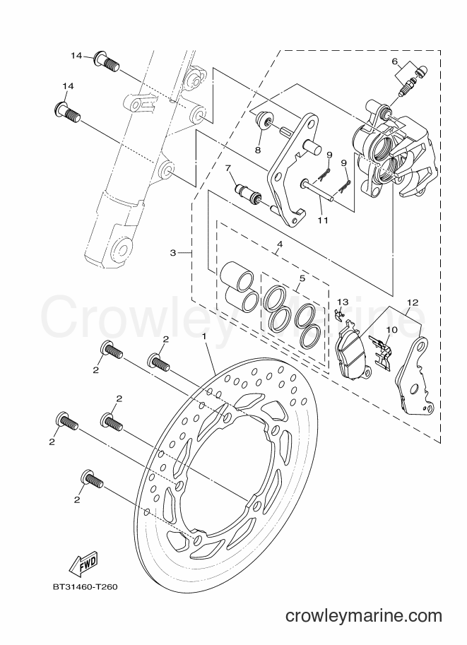 2018 Street Bike VXN155 - VXN155 (BT31) [010] - FRONT BRAKE CALIPER