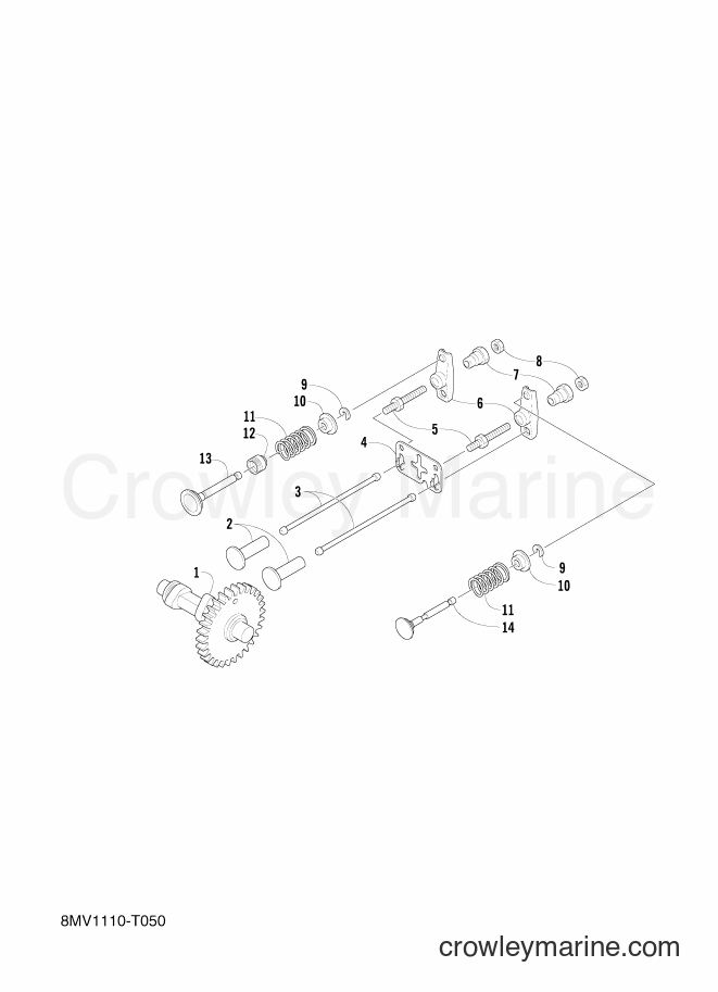 2018 Snowmobile SRX120 - SRX120 (8MV2) [010] - CAMSHAFT & VALVE
